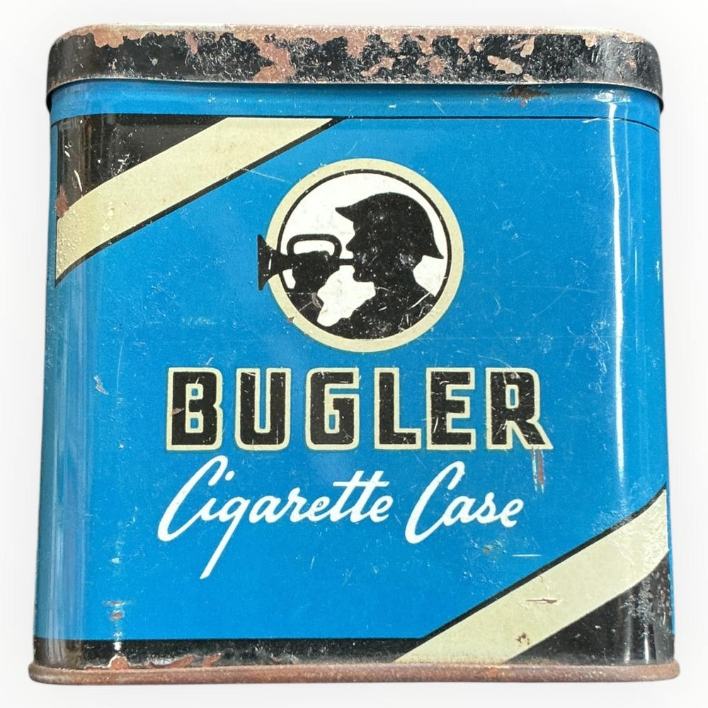 Vintage Bugler Cigarette Case‎ Tin Brown & Williamson Tobacco Louisville KY